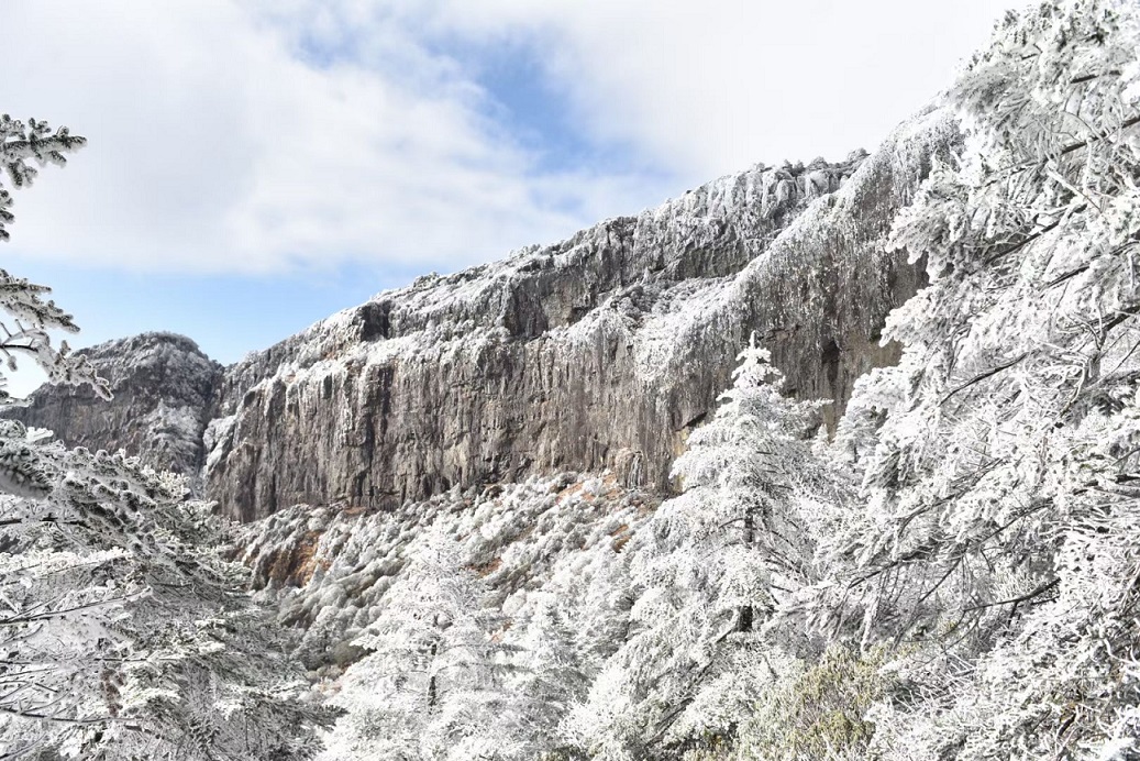 昆明轿子雪山雪景